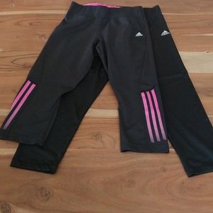 Lot of 2 adidas crop leggings
